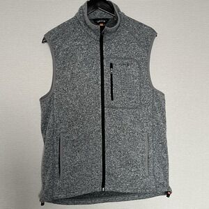 Orvis Fleece Vest Mens Medium Gray Full Zip Outdoors Fishing